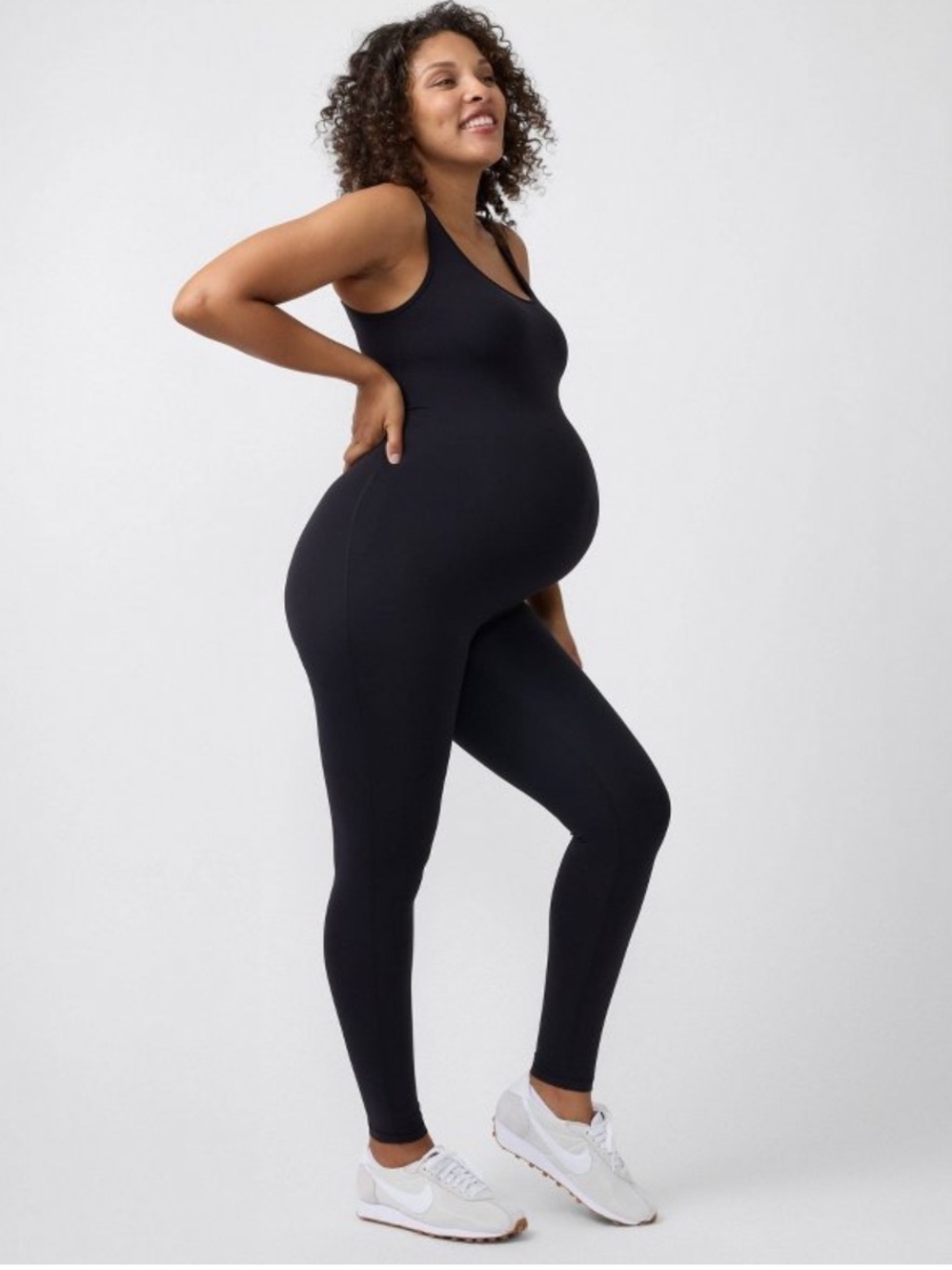 Isabel Maternity Black Unitard Jumpsuit